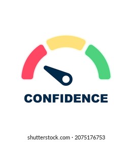 Confidence level scale simple illustration