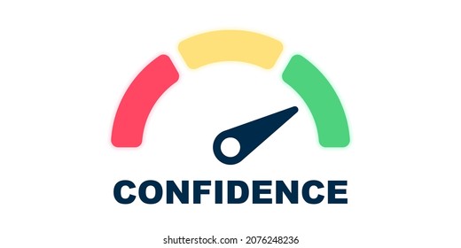 Confidence level scale simple illustration