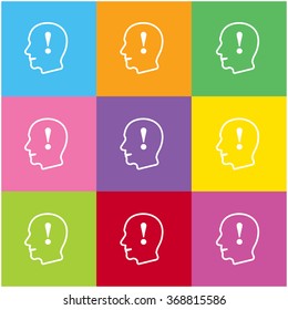 Confidence in mind icon for web