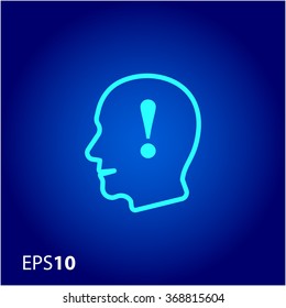 Confidence in mind icon for web