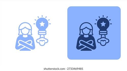 Confiança MixedDois tons de cor e contrastante fundo ícone ilustração