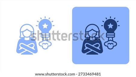 Confidence MixedTwo-tone color and contrasting background icon illustration