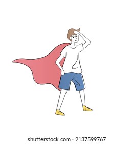 Confidence and self-esteem in child,challenges Pride and assertiveness and positive emotions, learn and develop yourself,outline Vector illustration.