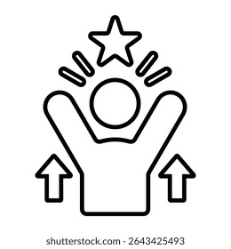 confidence set line icon design. confidence set thin black outline symbol vector illustration. editable stroke icon on transparent background.