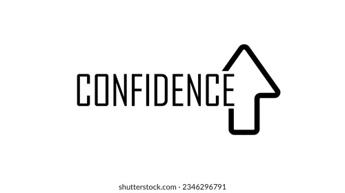 confidence sign on white background