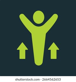 Confidence trendy useful vector Illustration design beautiful colorful green background.eps