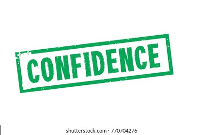 Confidence. Typographic stamp visualisation concept Original series.