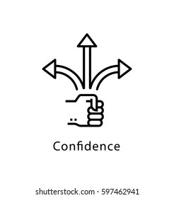 Confidence Vector Line Icon 