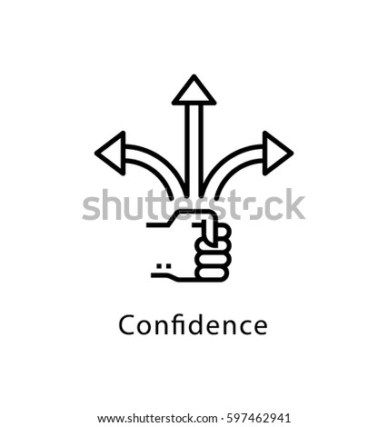 Confidence Vector Line Icon 