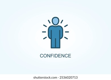 Confidence vector or logo sign symbol illustration