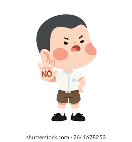 Confident Boys Reject and Say No student