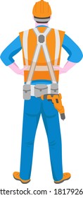 Confident builder with drill looking forward