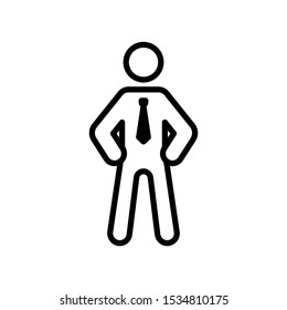 Confident businessman icon - vector eps 