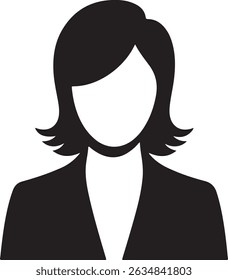 Confident Businesswoman with Arms Crossed Black and White Silhouette