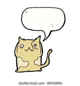 selbstbewusster Katzenkarikatur