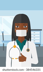 Confident doctor in mask.