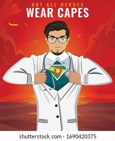 Confident Doctor Poster. Not all heroes wear capes.