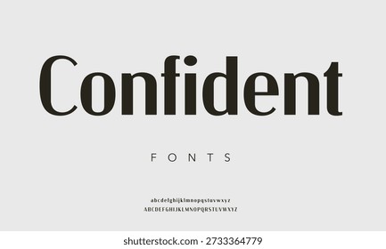 CONFIDENT es una elegante fuente serif hecha a mano para la marca de lujo, diseño editorial y tipografía premium.