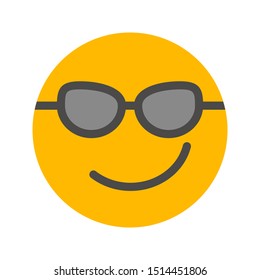 confident expression icon with flat style and 64 px base. Suitable for website design, logo, app and ui.