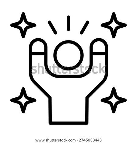 Confident Icon Line Design Vector Illustration
