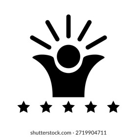 Confident Icon Vector Illustration, Trust icon set. Containing confidence, Self Confidence icon isolated, credibility, promise, trustworthy, sincerity and honesty, Confidence icon from life skills.