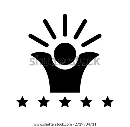 Confident Icon Vector Illustration, Trust icon set. Containing confidence, Self Confidence icon isolated, credibility, promise, trustworthy, sincerity and honesty, Confidence icon from life skills.
