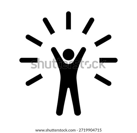 Confident Icon Vector Illustration, Trust icon set. Containing confidence, Self Confidence icon isolated, credibility, promise, trustworthy, sincerity and honesty, Confidence icon from life skills.