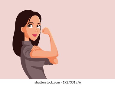 Confident Independent Woman Showing Strength. Empowering female power concept image celebrating femininity
