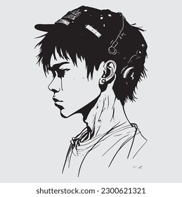 Confident and Individualistic Teenage Boy Line Art: A Gallery of Icons Celebrating Authenticity and Self-Expression