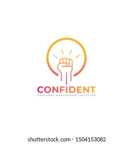 Confident, Inspiration logo design template full vector EPS10