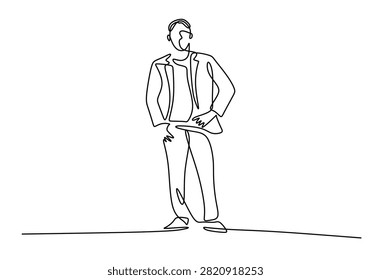 Confident man standing and