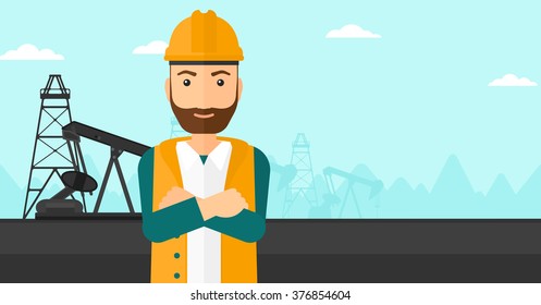 Trabajador petrolero con confianza.
