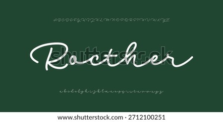 A confident script font with character-rich strokes and a modern, handcrafted personality.