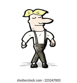 confident strutting man