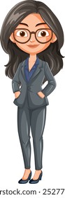 Confident woman in a stylish business suit