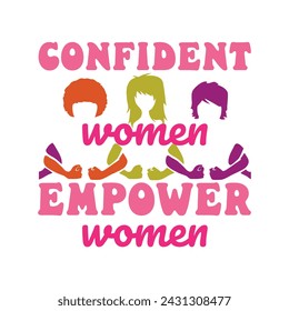 Confident women empower women with pink color