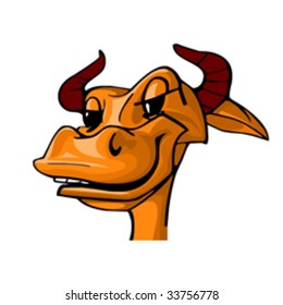 Confident young bull smiling