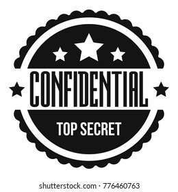 Confidental logo. Simple illustration of confidental vector logo for web