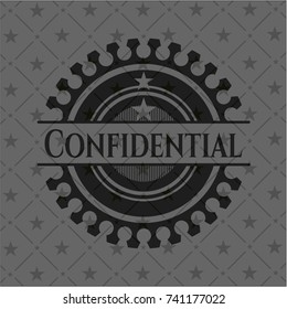 Confidential black emblem