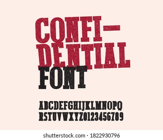 Confidential Bold Texture Designer Font Set