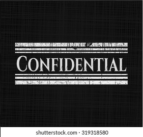 Confidential chalk emblem