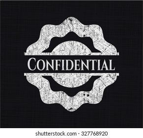 Emblema confidencial de pizarra