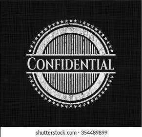 Confidencial con textura de pizarra