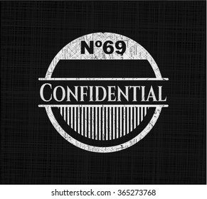 Confidential with chalkboard texture