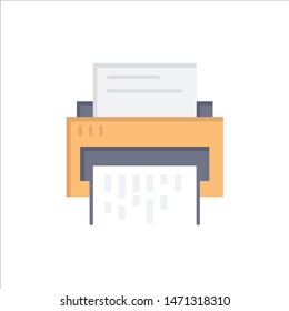 Confidential, Data, Delete, Document, File, Information, Shredder  Flat Color Icon. Vector icon banner Template. Vector Icon Template background