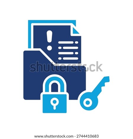Confidential Data Icon Mixed Vector Illustration