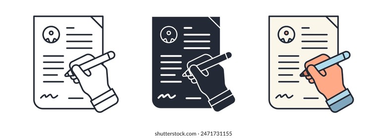 Confidential Document Icon theme symbol vector illustration isolated on white background