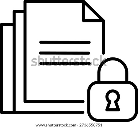 Confidential document security and privacy icon