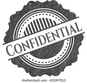 Confidential drawn with pencil strokes