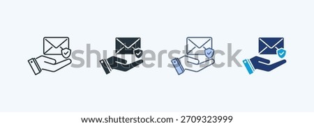 Confidential Email Multiple Style Icon Collection